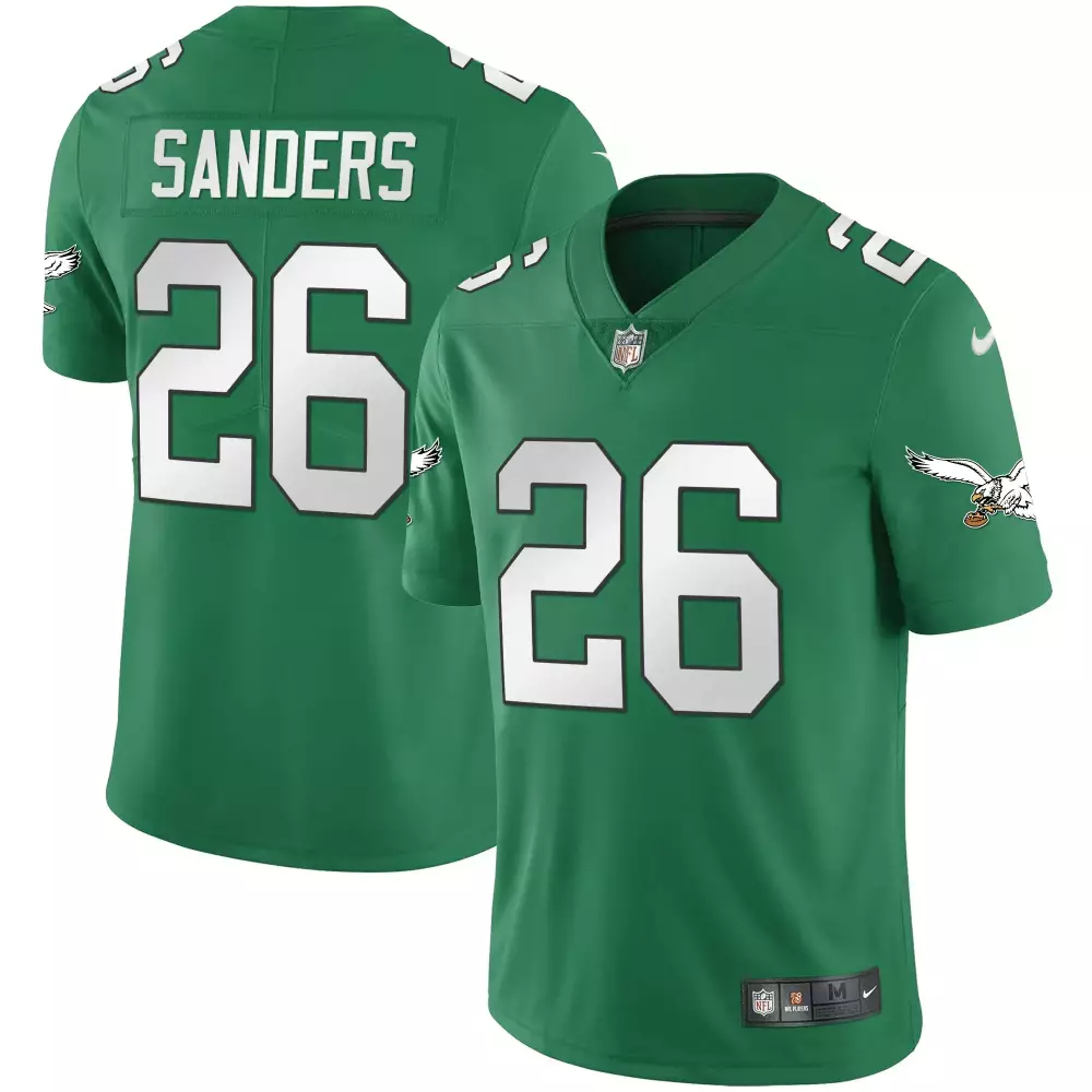 Sanders 26 Philadelphia Eagles 2022 Stitched Vapor Jersey | Green | Limited Edition Fan Gear | For Men, Women & Youth