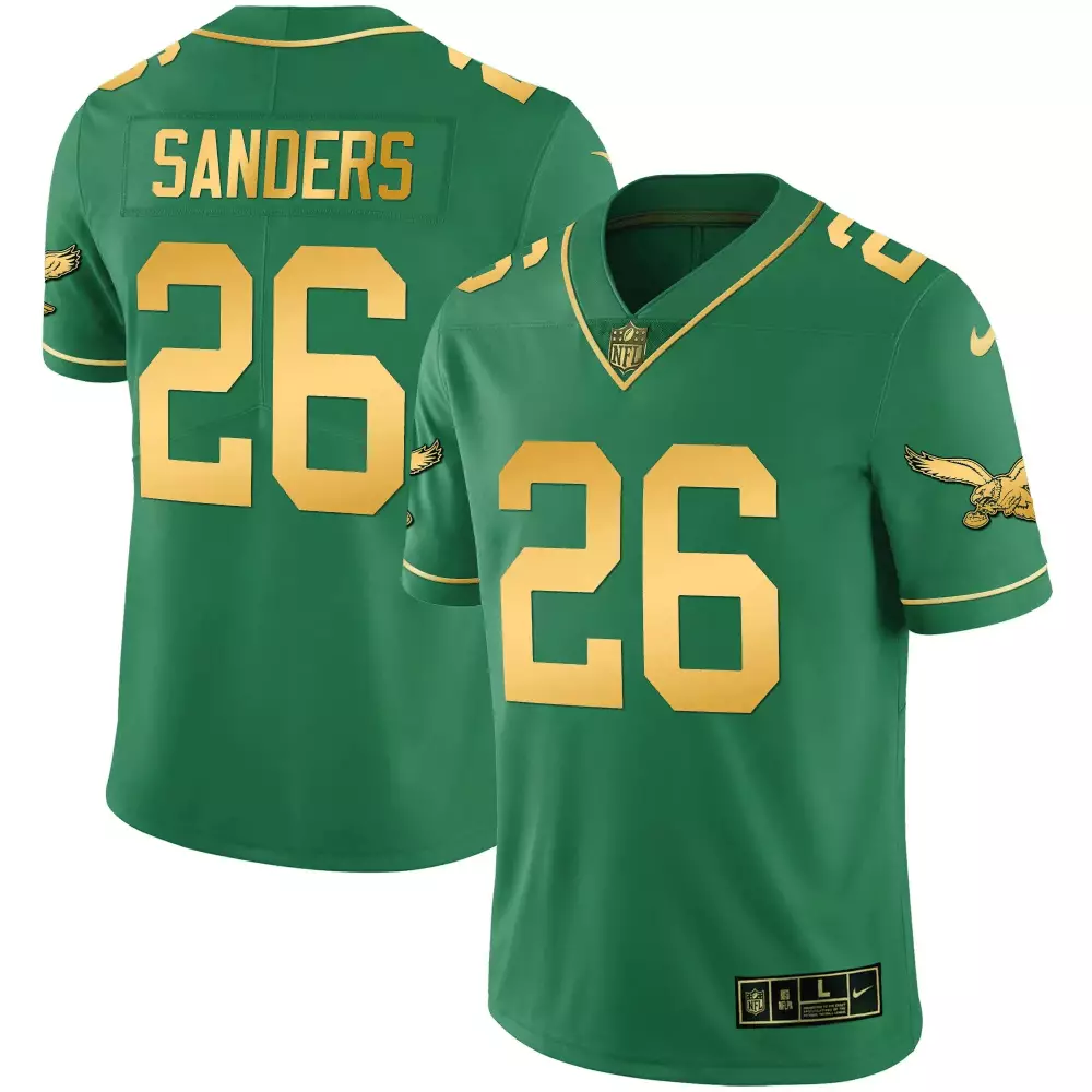 Sanders 26 Philadelphia Eagles 2023 Stitched Vapor Jersey | Super Bowl LVII Black | Limited Edition Fan Gear | For Men, Women & Youth