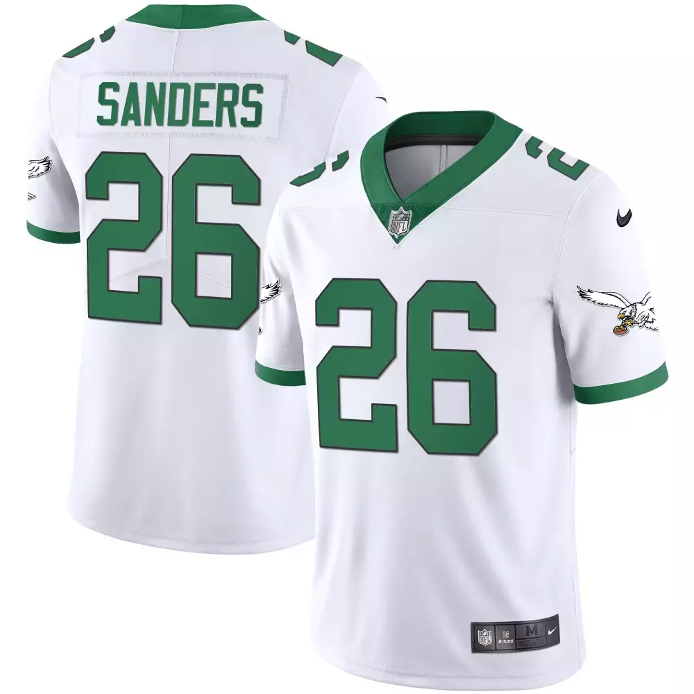 Sanders 26 Philadelphia Eagles 2023 Stitched Vapor Jersey | Black | Limited Edition Fan Gear | For Men, Women & Youth