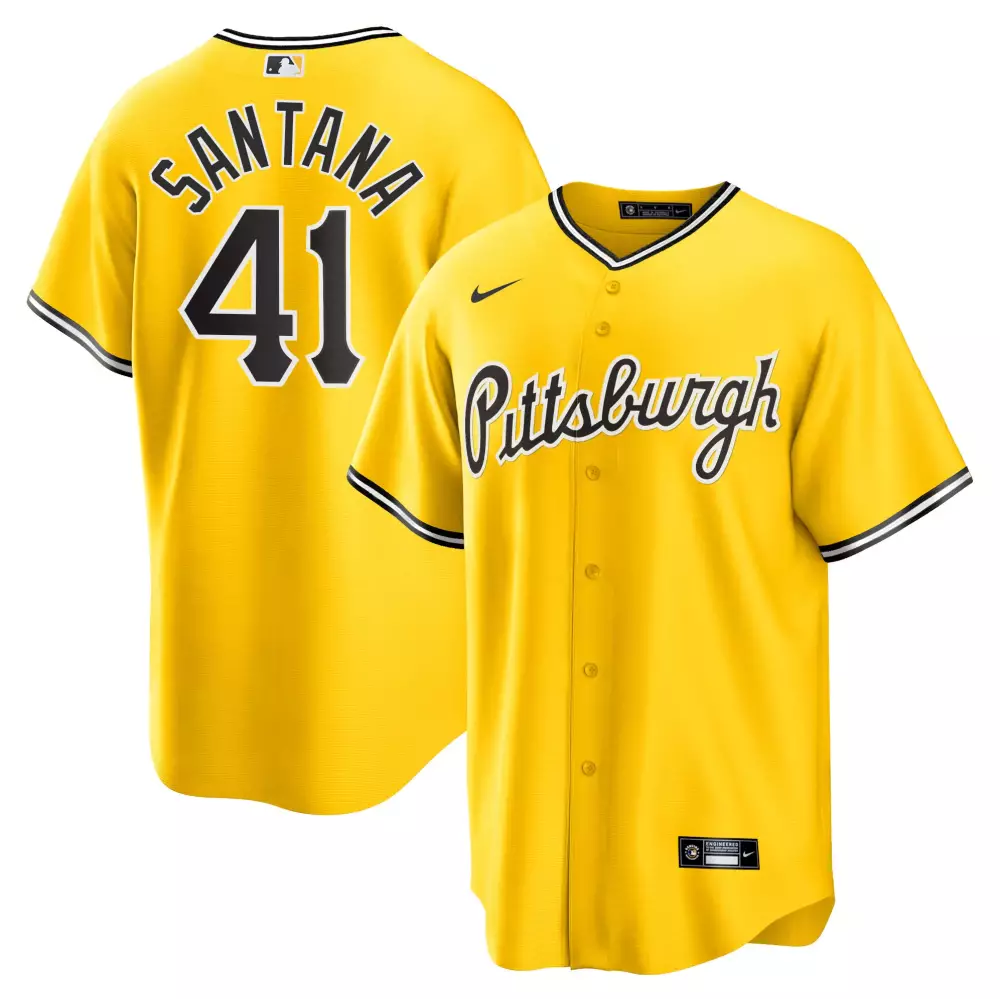 santana 41 pittsburgh 2023 men s all stitched vapor jersey yellow