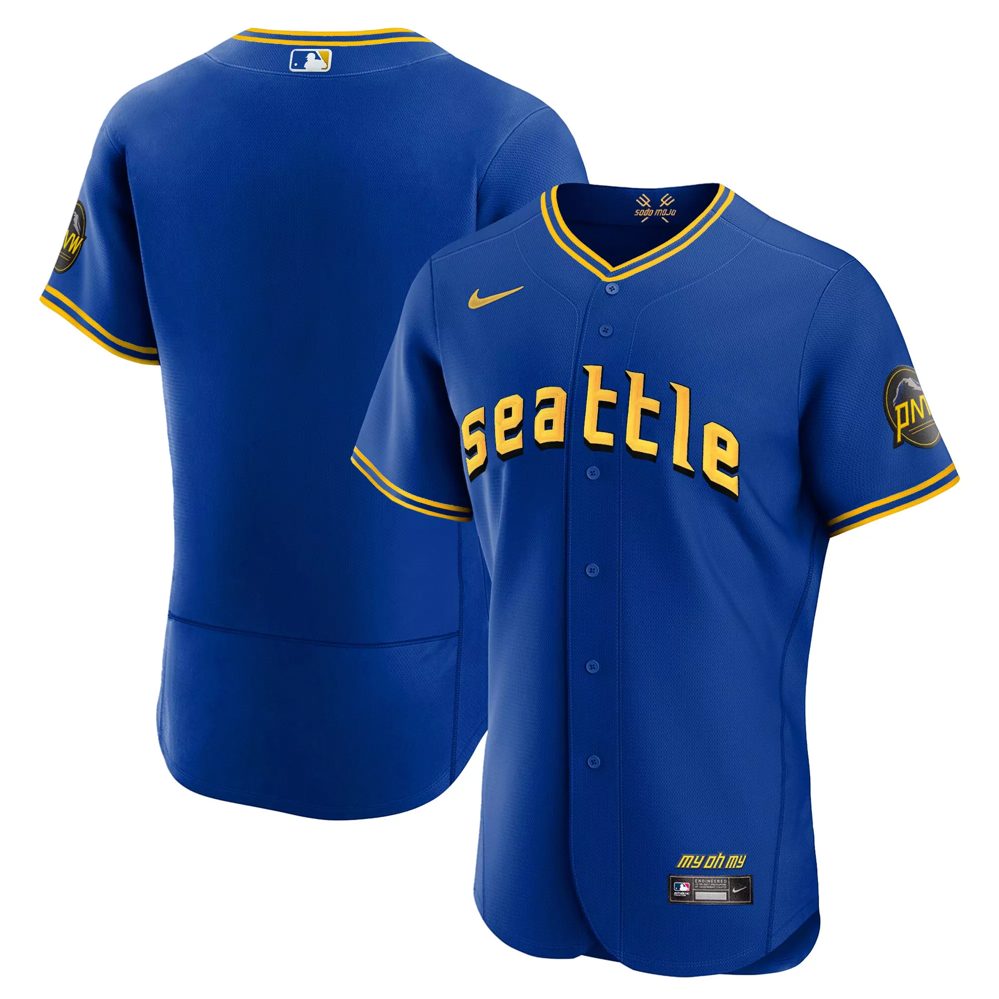 seattle mariners 2023 all stitched vapor jersey blue my oh my edition
