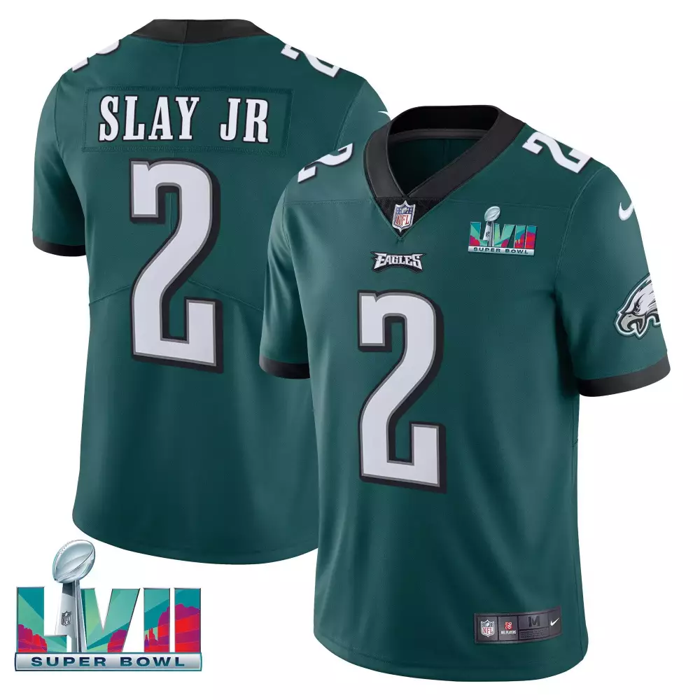 Slay Jr. Philadelphia Eagles 2023 Stitched Vapor Jersey | Super Bowl Edition | For Men, Women & Youth