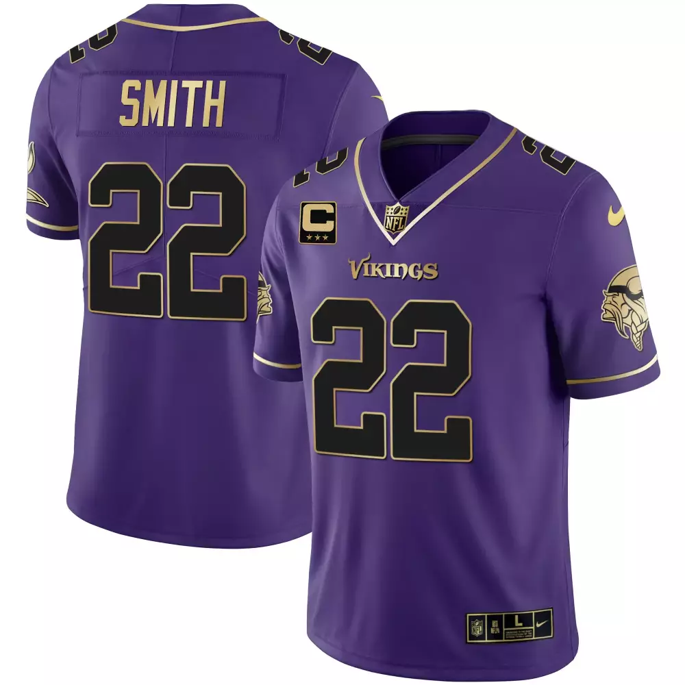 Smith 22 Minnesota Vikings 2023 Vapor Jersey | White Edition All Stitched | Game Day Outfit for Men, Women & Youth