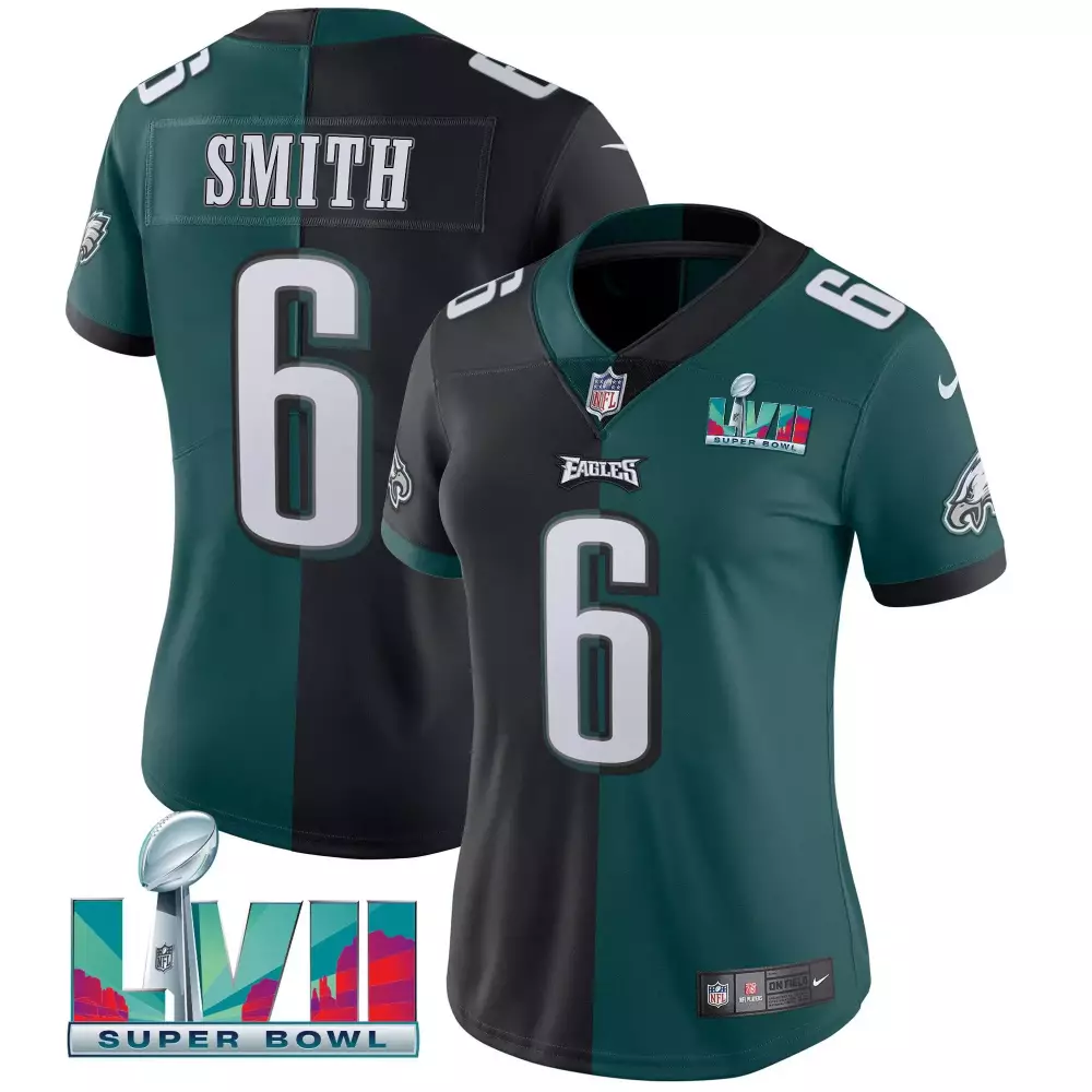 Smith 6 Philadelphia Eagles 2023 Stitched Vapor Jersey | Super Bowl LVII Edition | Women's Fan Gear | For Men, Women & Youth