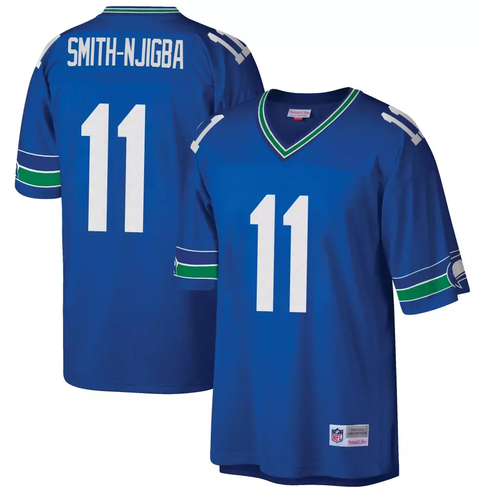 smith njigba 11 seattle seahawks 2023 men s all stitched vapor jersey blue