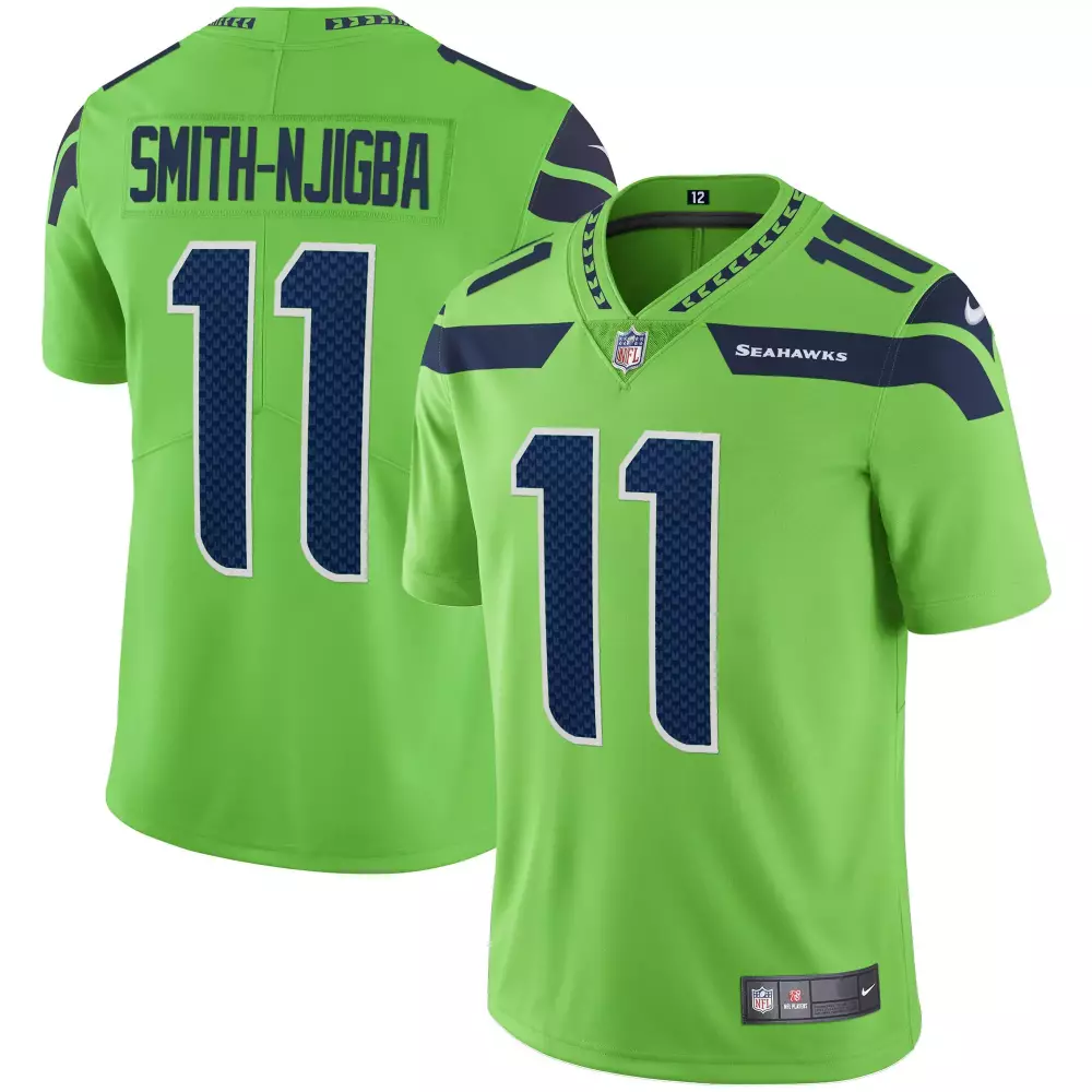 smith njigba 11 seattle seahawks 2023 men s all stitched vapor jersey blue