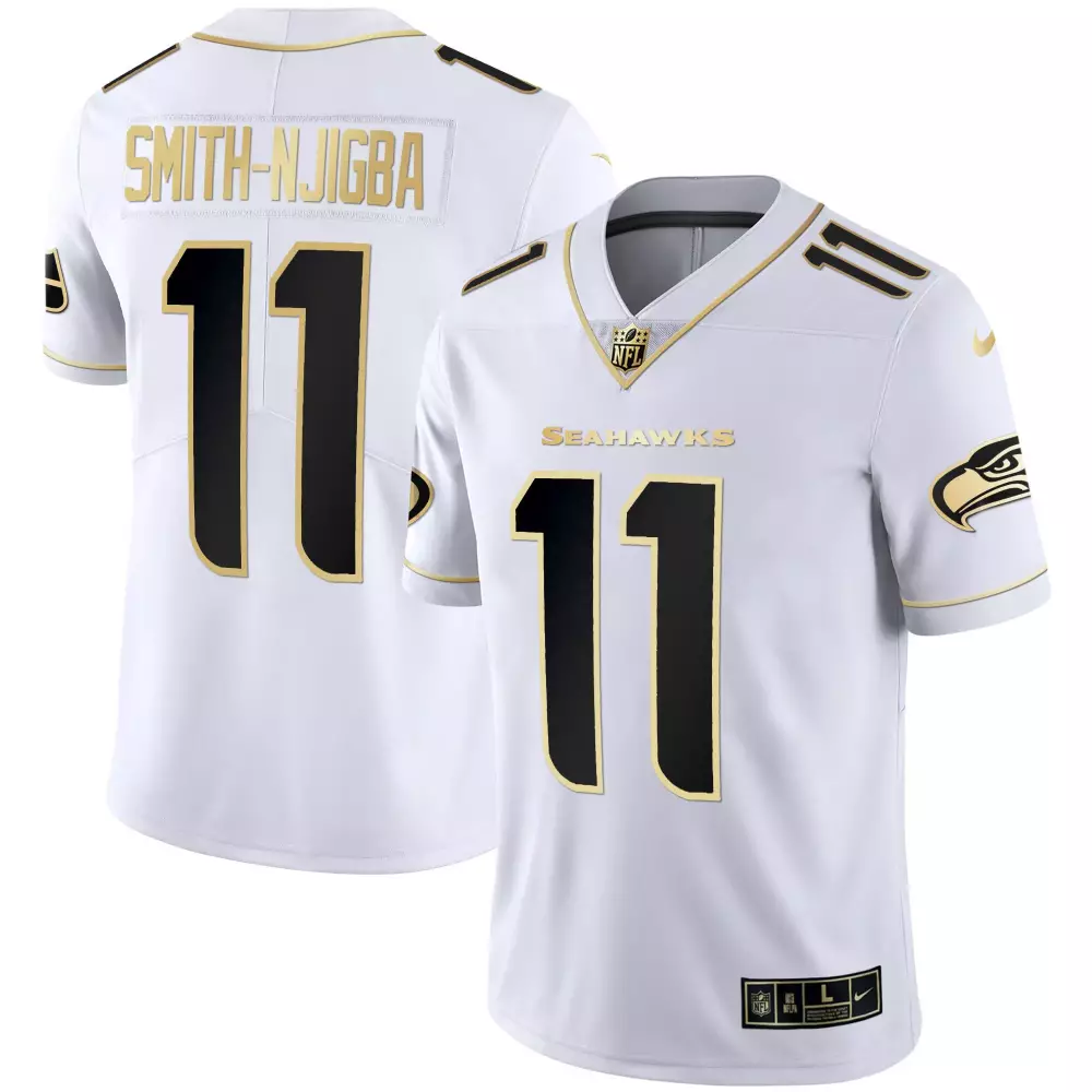 smith njigba 11 seattle seahawks 2023 men s all stitched vapor jersey white gold