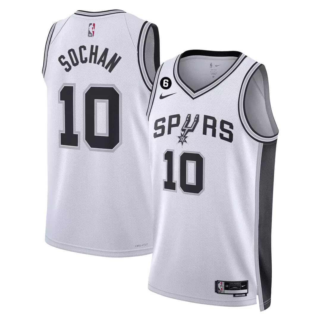 sochan 10 san antonio spurs 2023 men s all stitched vapor jersey white edition