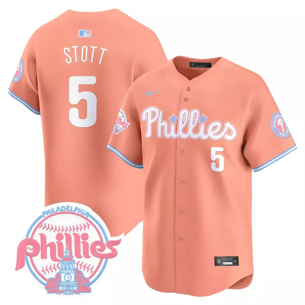 Stott 5 Philadelphia Phillies 2023 Vapor Jersey | Neon Green Patch Stitched Fan Gear | For Men, Women & Youth