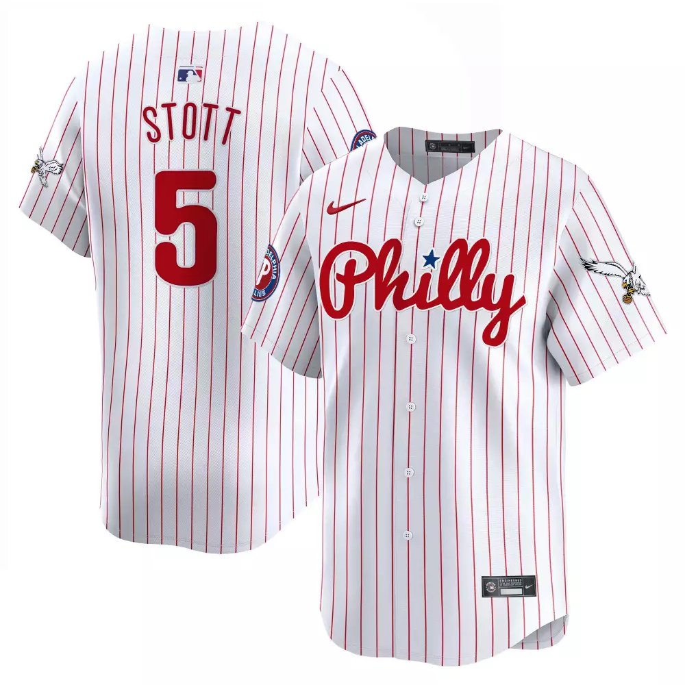 Stott 5 Philadelphia Phillies 2023 All Stitched Vapor Jersey | Classic Style | Replica Fan Gear | For Men, Women & Youth