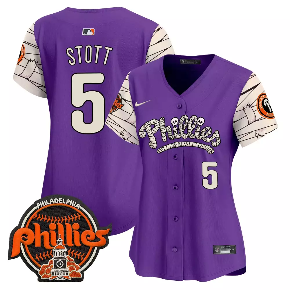 Stott 5 Philadelphia Phillies 2023 Women's Stitched Vapor Jersey | Red Edition | Limited Fan Gear | For Men, Women & Youth