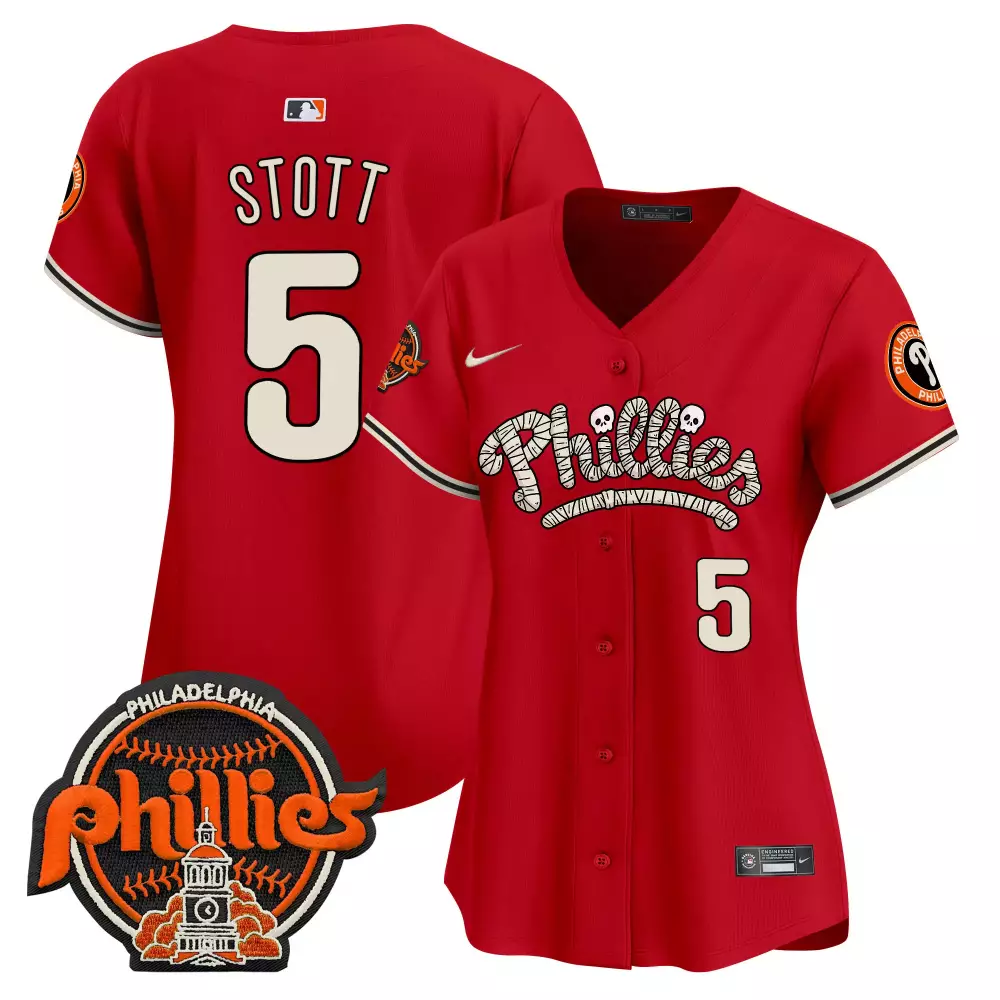Stott 5 Philadelphia Phillies 2023 Women's Stitched Vapor Jersey | Pink Edition | Limited Fan Gear | For Men, Women & Youth