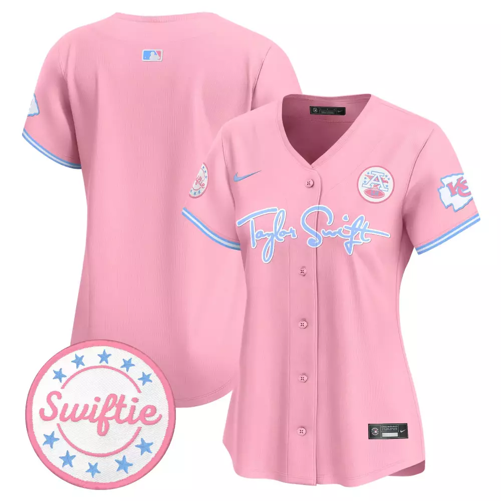 taylor swift 00 kansas city chiefs 2023 women s all stitched vapor jersey pink swiftie patch
