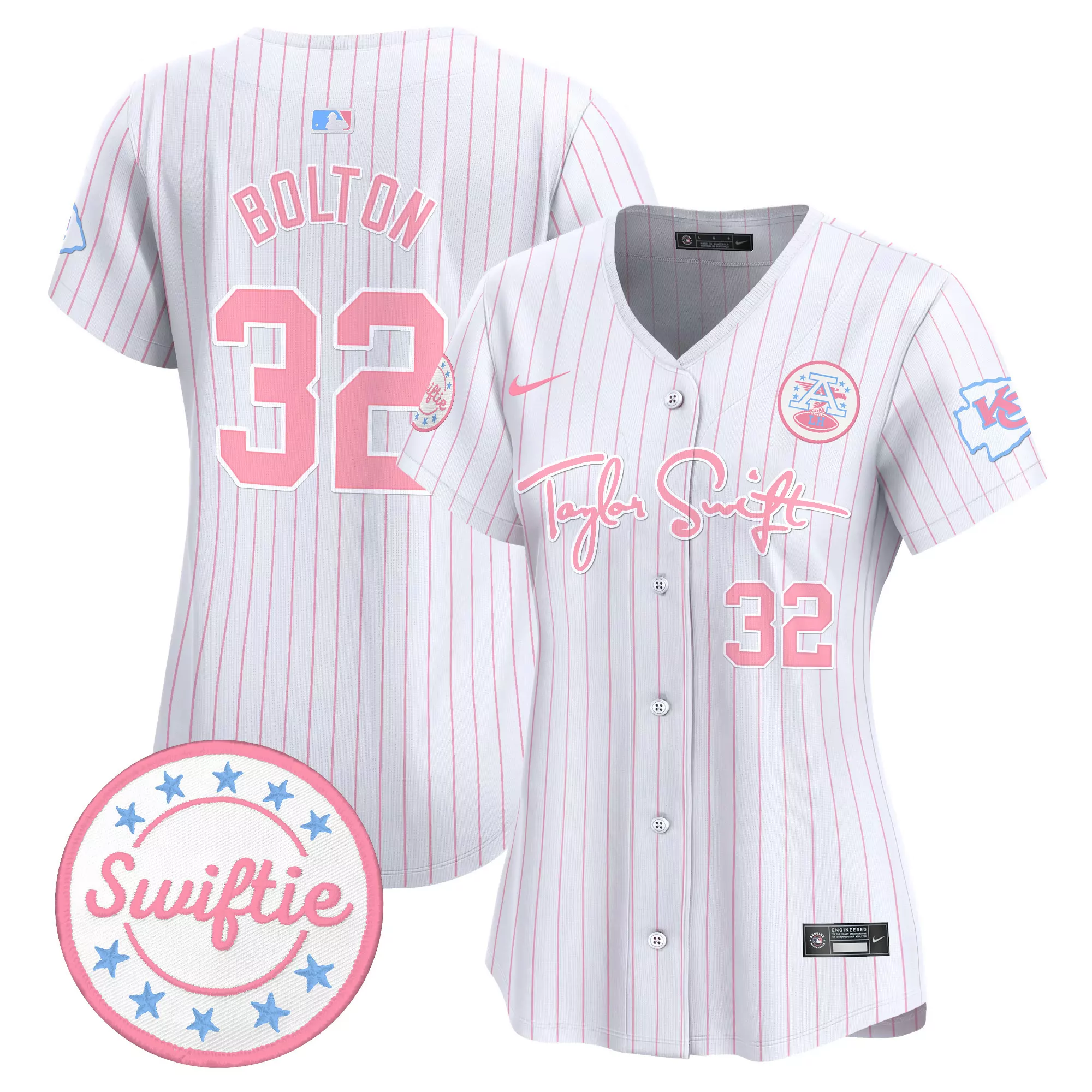 taylor swift 32 kansas city 2023 women s all stitched vapor jersey swiftie edition