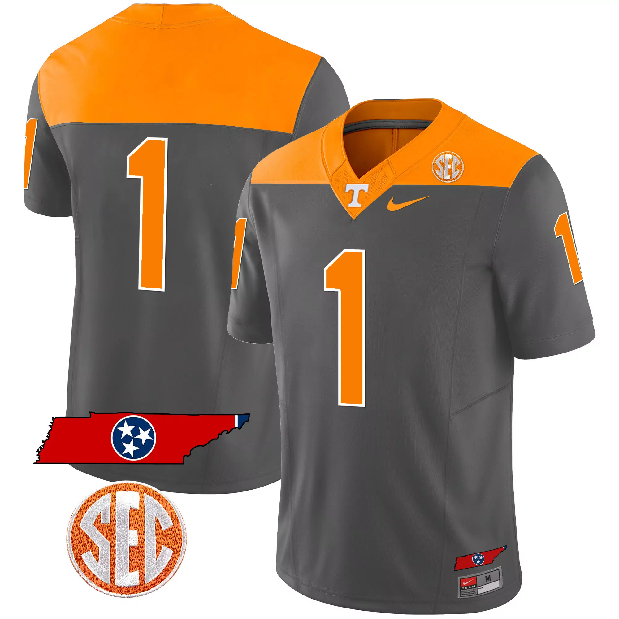 tennessee volunteers 1 orange stitched vapor jersey 2023 men s edition