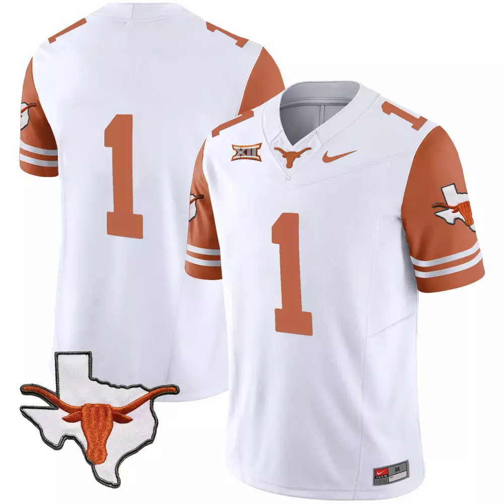 texas longhorns 1 men s 2023 black all stitched vapor jersey with texas patch