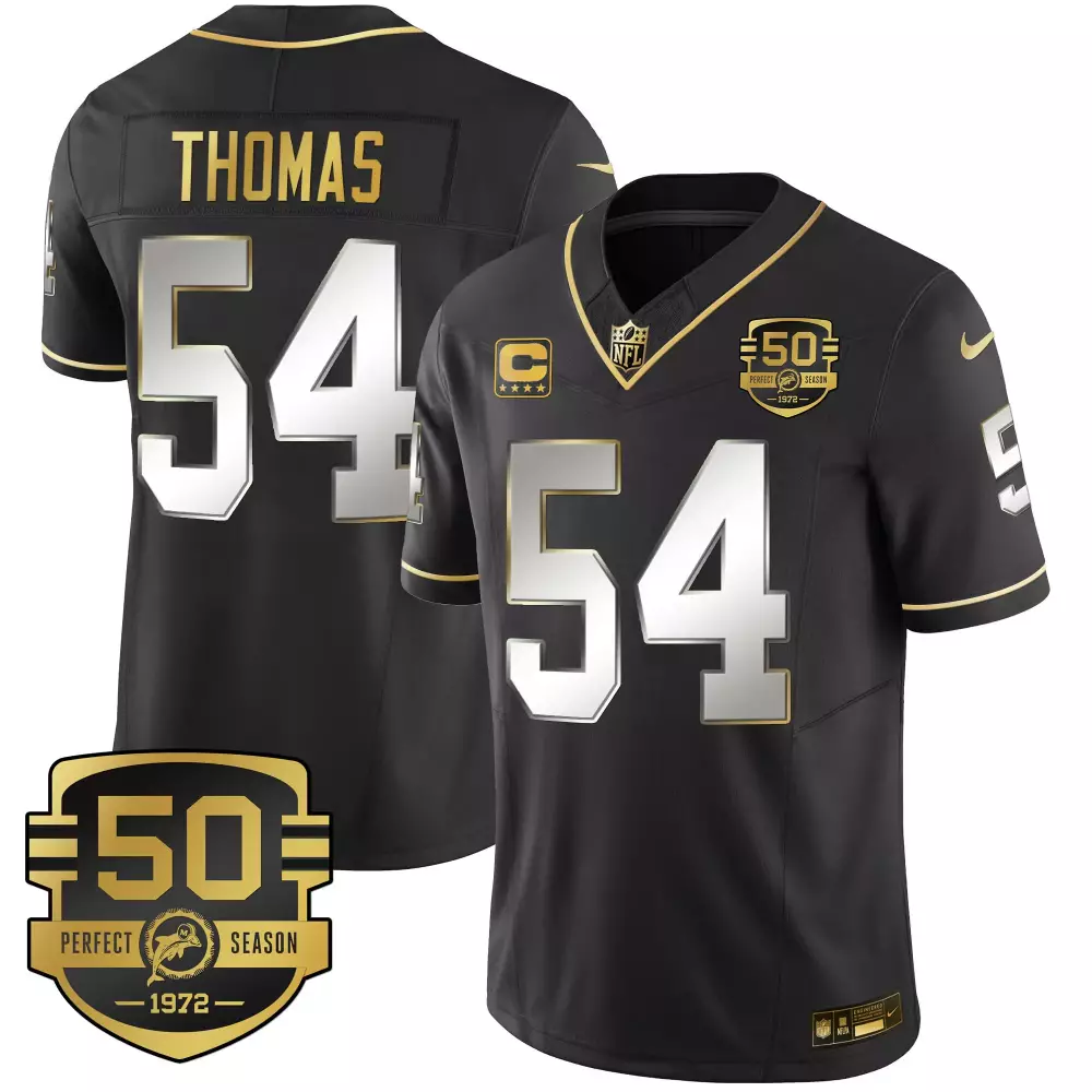 Thomas 54 New Orleans Saints 2022 Men's All Stitched Vapor Jersey | Black 50th Season Edition | For Men, Women & Youth