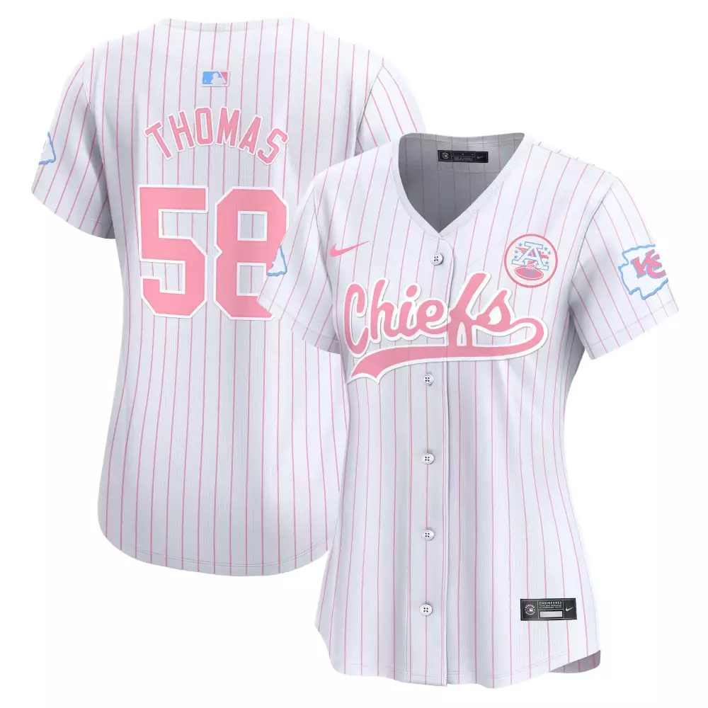 Thomas 58 Kansas City Chiefs 2023 Women's Stitched Vapor Jersey | LVII Patch | Replica Fan Gear | For Men, Women & Youth