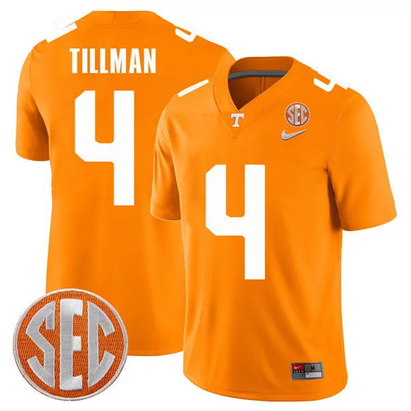 tillman 4 tennessee volunteers 2023 men s all stitched vapor jersey black sec edition