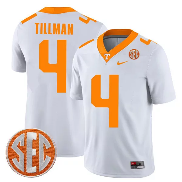 tillman 4 tennessee volunteers 2023 men s all stitched vapor jersey black sec edition