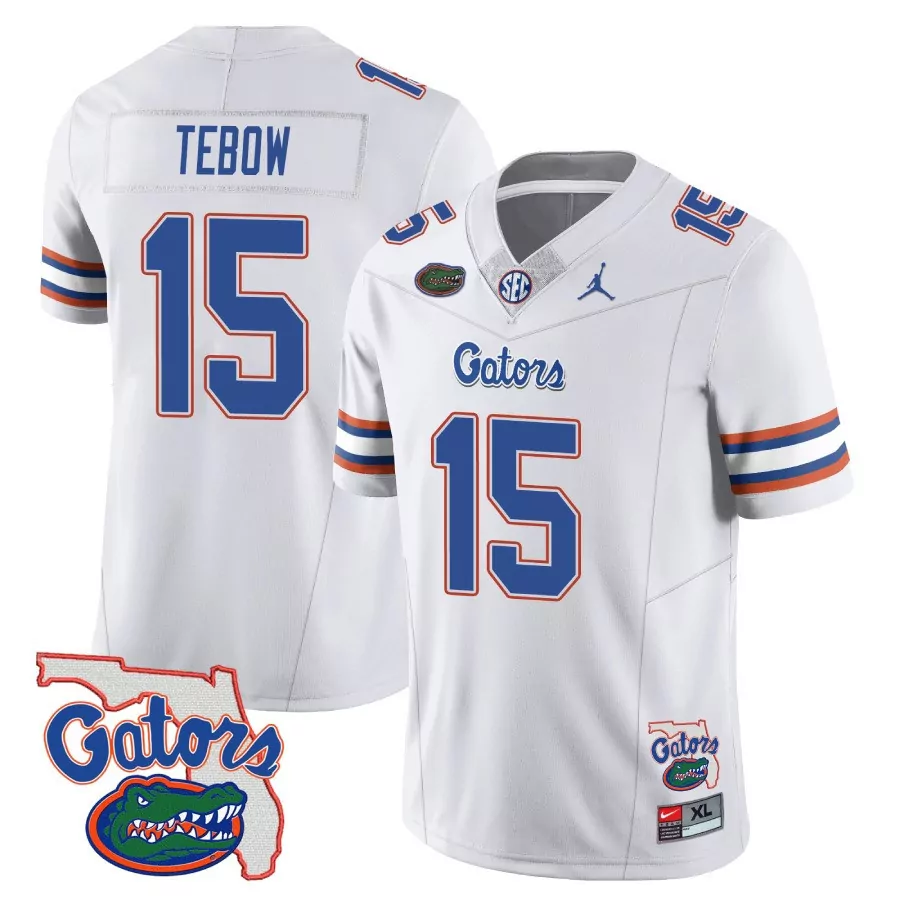 tim tebow 15 florida gators 2023 men s all stitched vapor jersey orange xl