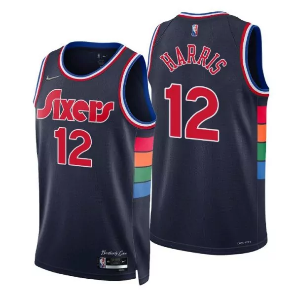 Tobias Harris 12 Philadelphia 76ers 2023 Men's All Stitched Vapor Jersey | Navy Colorway | For Men, Women & Youth