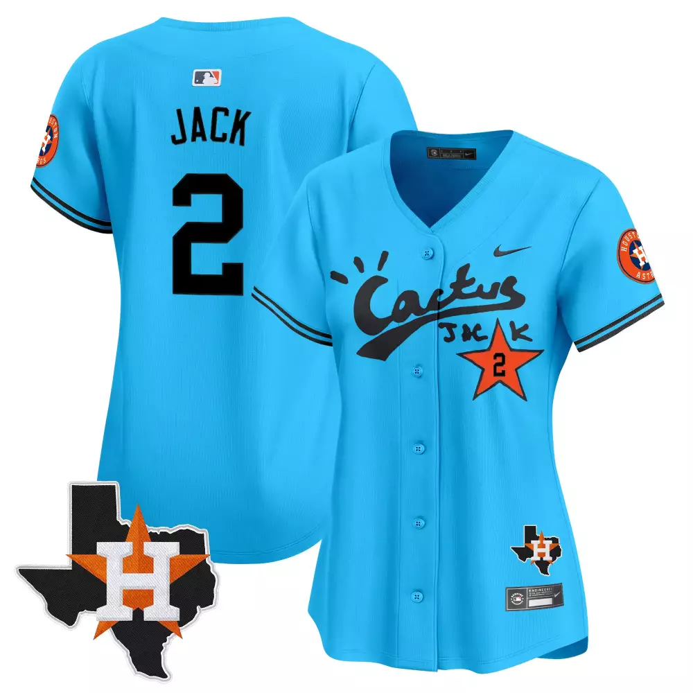 Travis Scott 2 Houston Astros 2023 Stitched Vapor Jersey | Black Cactus Jack Edition | Limited Edition Fan Gear | For Men, Women & Youth