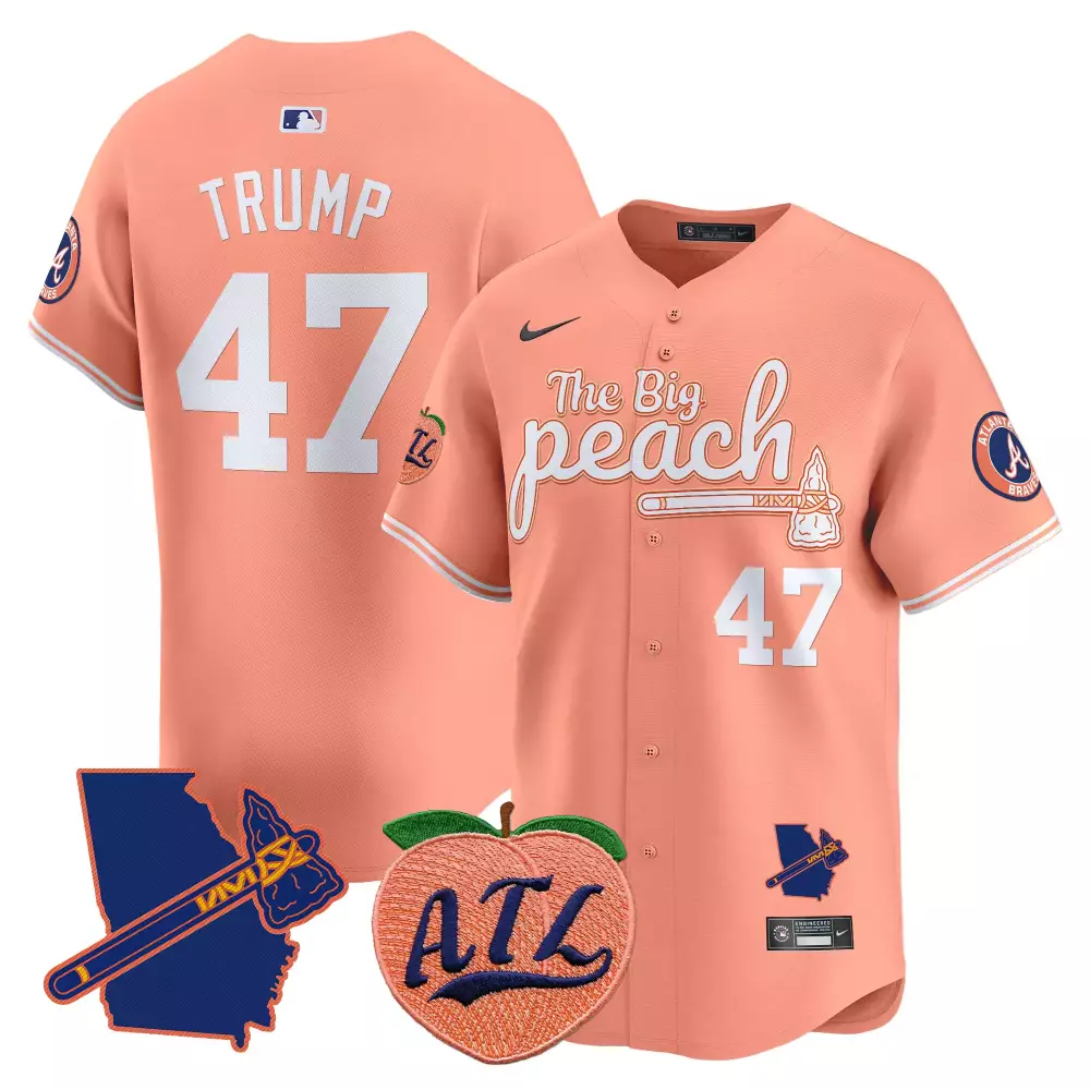 Trump 47 Atlanta Braves 2023 Stitched Vapor Jersey | The Big Peach Edition | Limited Edition Fan Gear for Men, Women & Youth