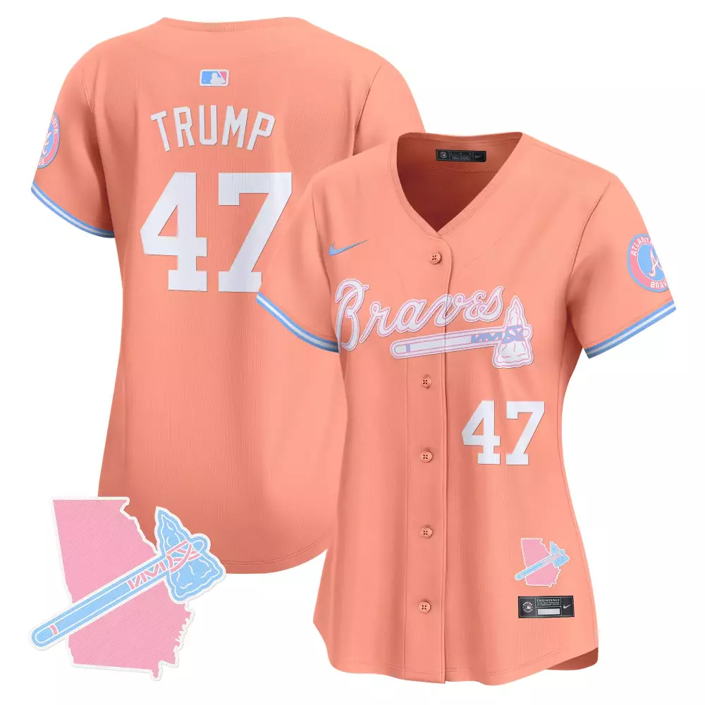 Trump 47 Atlanta Braves 2023 Stitched Vapor Jersey | The Big Peach Edition | Replica Fan Gear for Men, Women & Youth