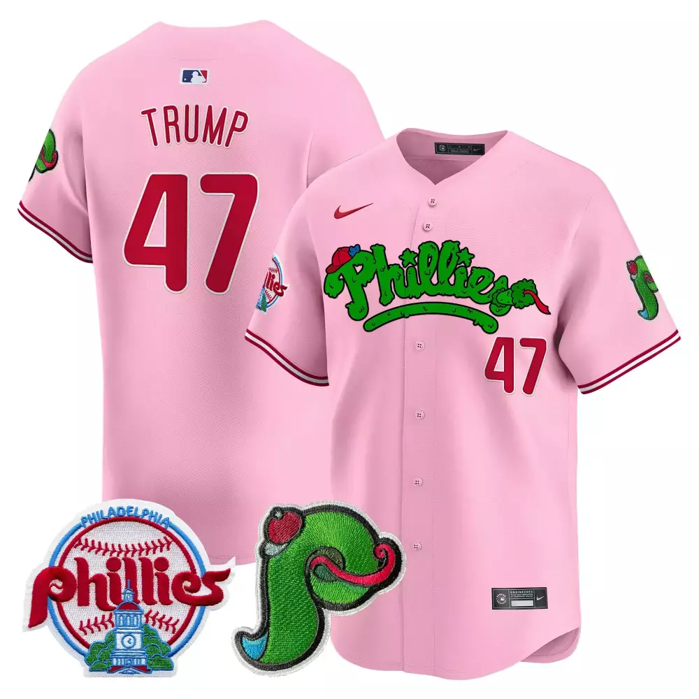 trump 47 philadelphia phillies 2023 men s all stitched vapor jersey orange goku design