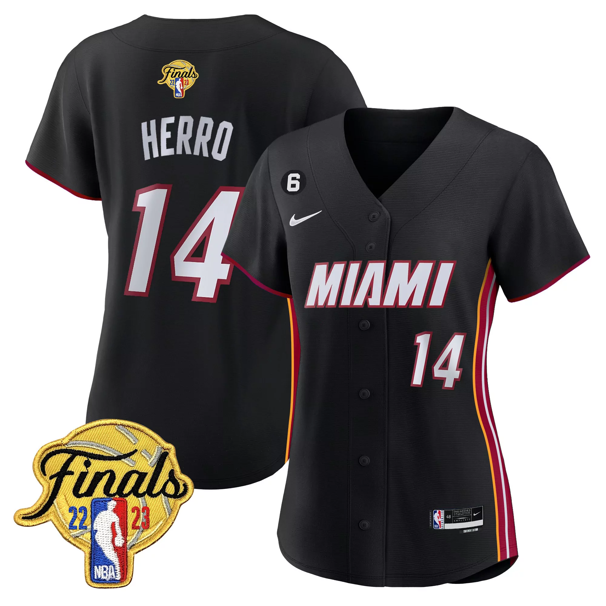 tyler herro 14 miami heat 2023 men s all stitched vapor jersey black finals edition