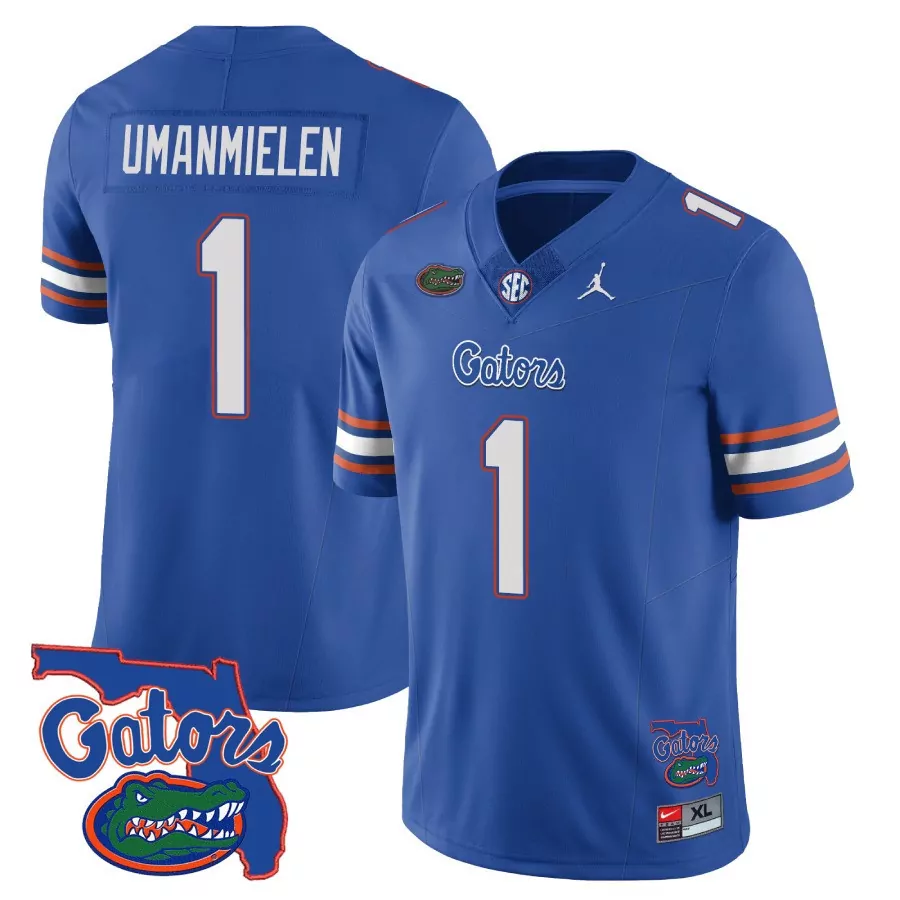 umanmielen 1 florida gators 2023 men s all stitched vapor jersey blue xl