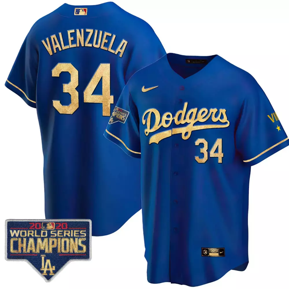 valenzuela 34 los angeles dodgers 2020 men s all stitched vapor jersey blue vin patch 1