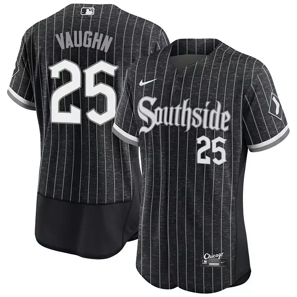 Vaughn 25 Chicago White Sox 2023 Vapor Jersey | All Stitched Black Southside Edition | Fan Gear for Men, Women & Youth