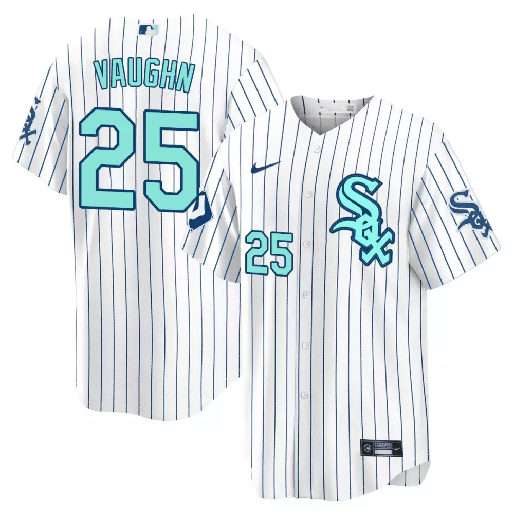 Vaughn 25 Chicago White Sox 2023 Stitched Vapor Jersey | White Blue | Game Day Outfit | For Men, Women & Youth