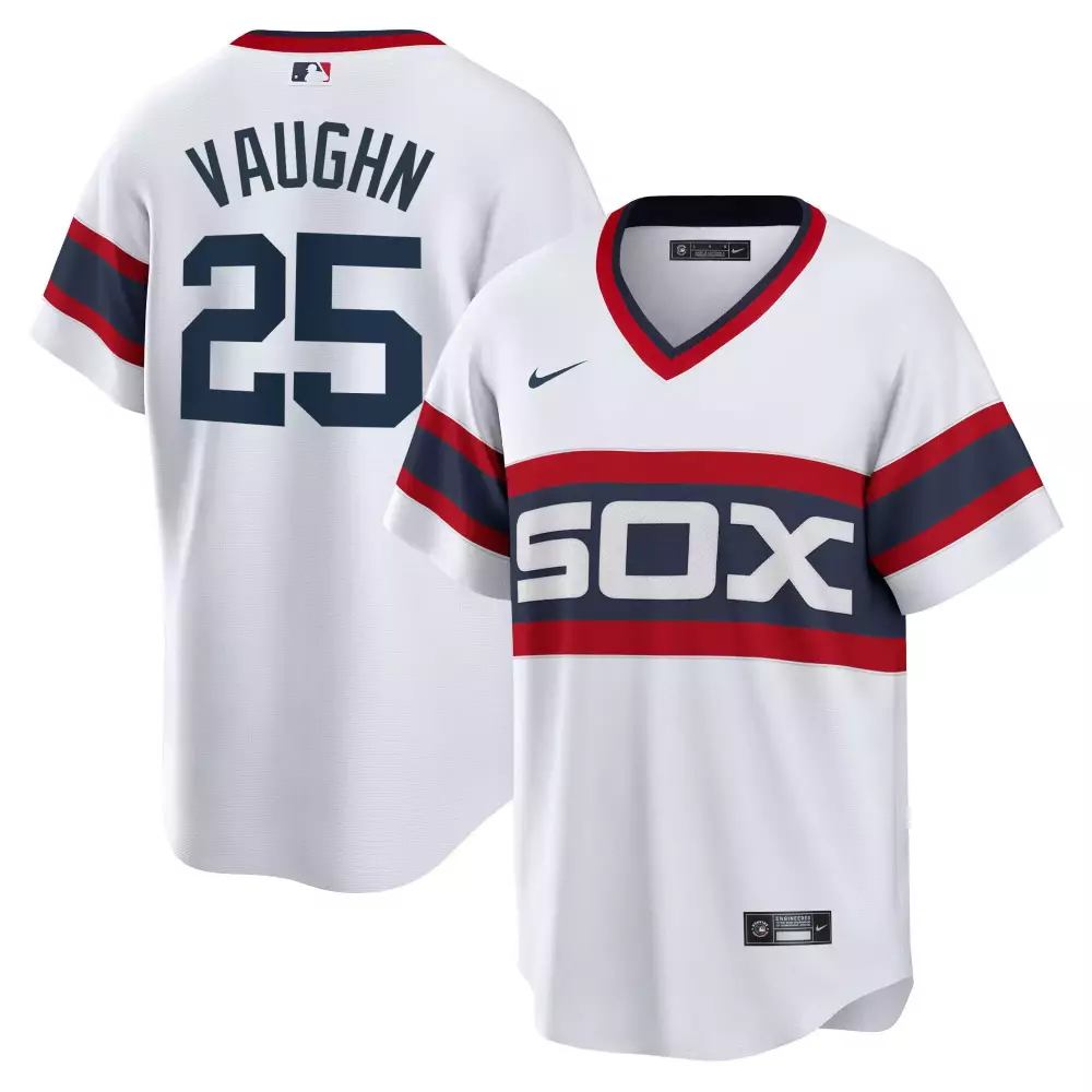 Vaughn 25 Chicago White Sox 2023 Stitched Vapor Jersey | White Red Navy | Replica Fan Gear for Men, Women & Youth