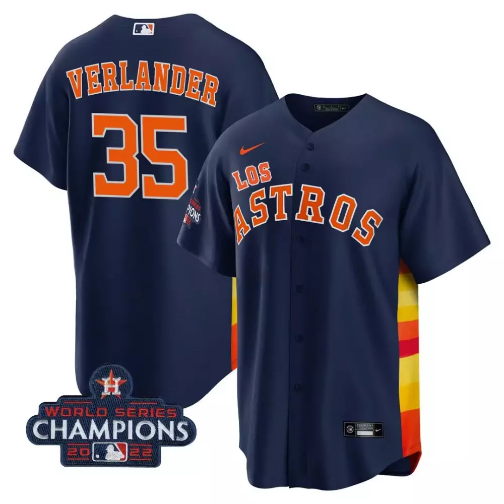 Verlander Houston Astros 2022 Men’s All Stitched Vapor Jersey | World Series Champions Black Edition | Fan Gear for Game Day | For Men, Women & You
