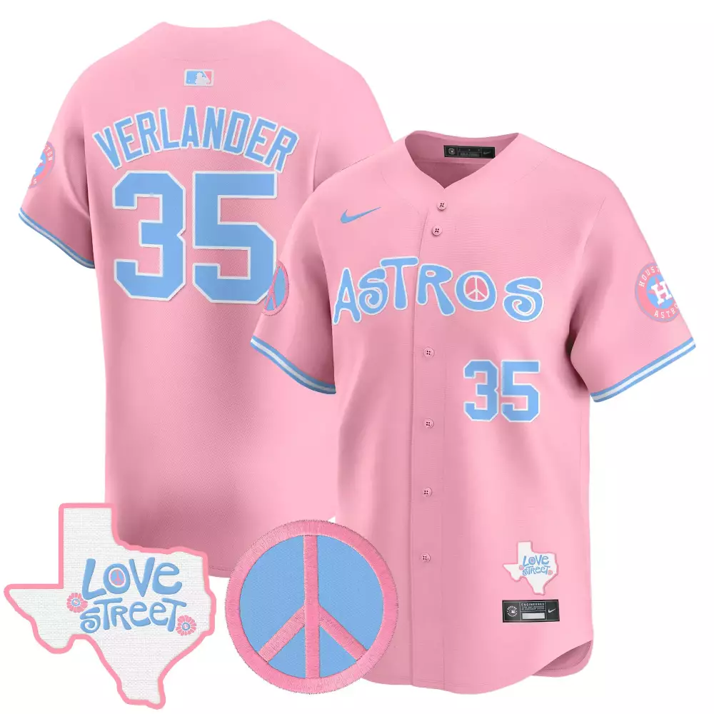 verlander 35 houston astros 2023 men s all stitched vapor jersey pink cactus jack edition