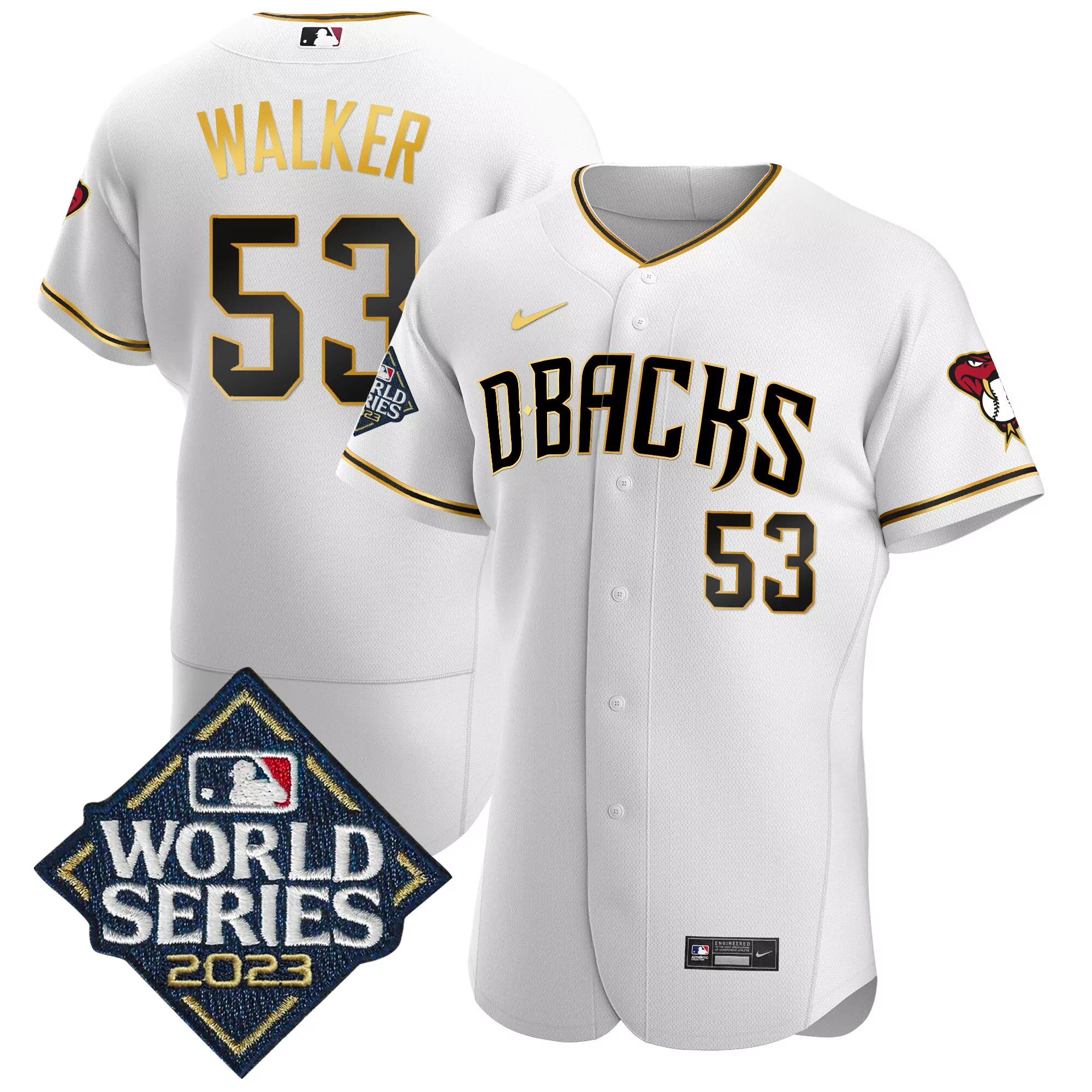 walker 53 arizona diamondbacks 2023 men s all stitched vapor jersey with world series patch