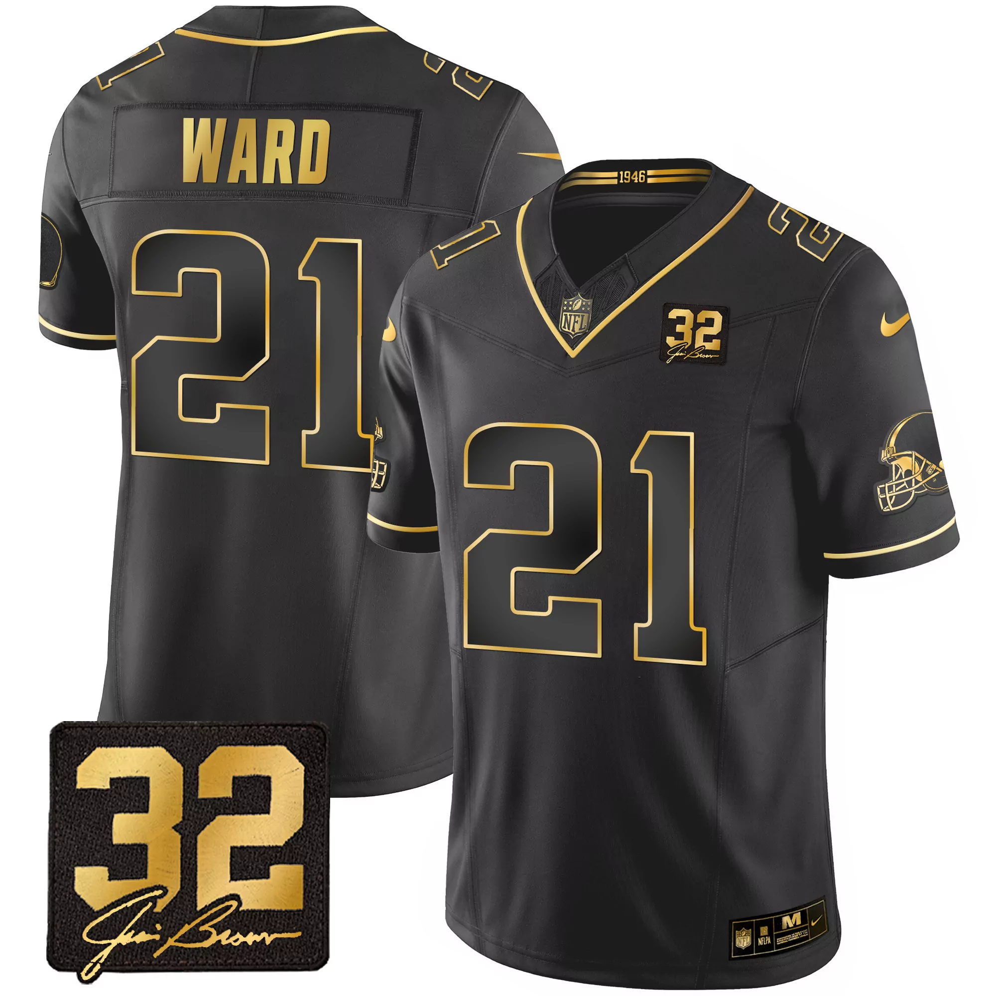 ward 21 black nfl jersey 2023 men s all stitched vapor jersey with patch edition