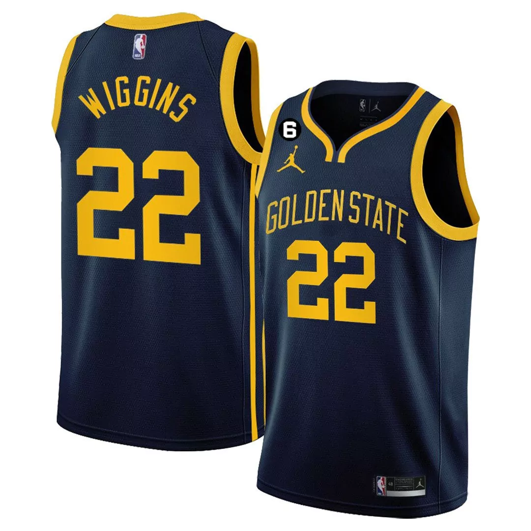 wiggins 22 golden state 2023 men s all stitched vapor jersey navy edition