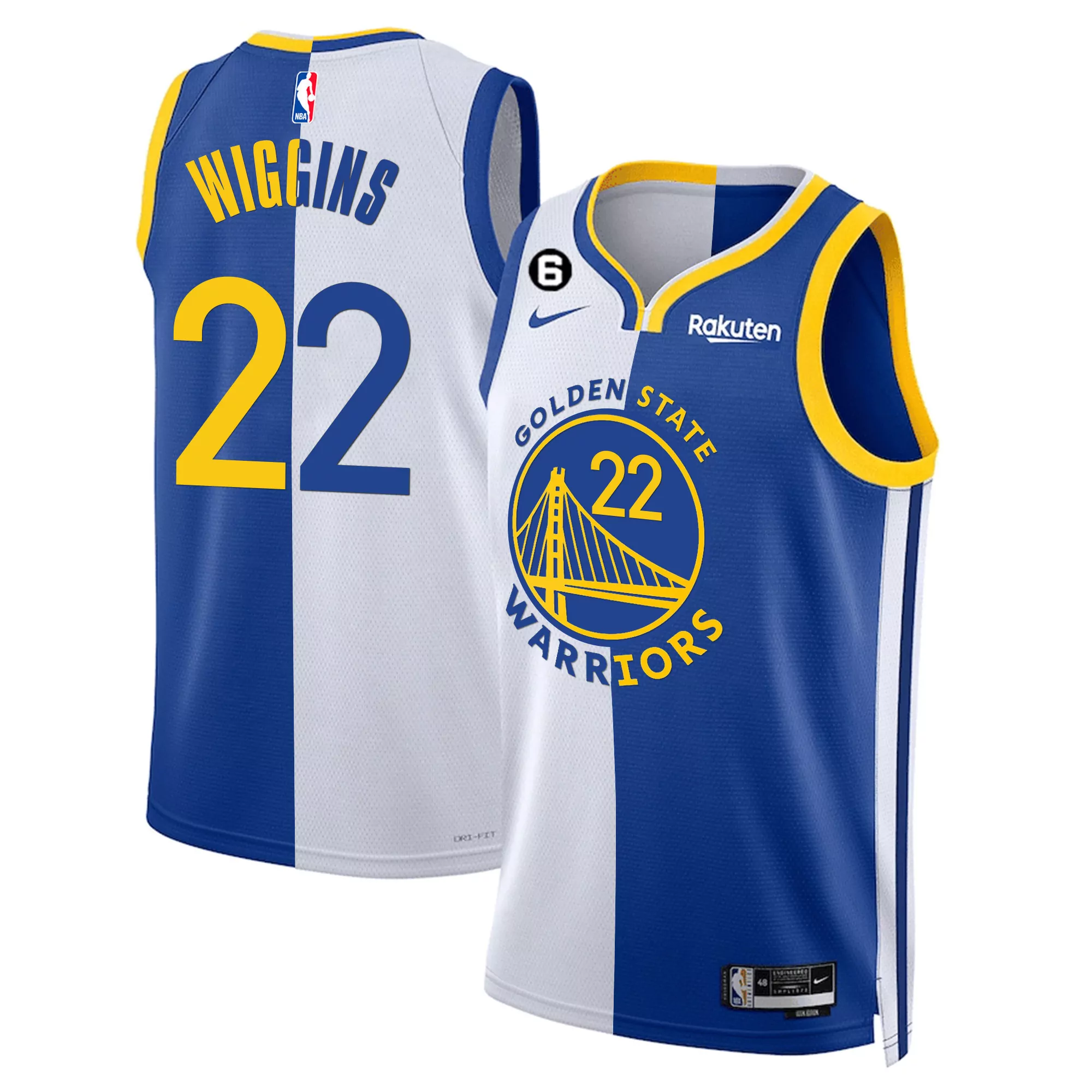 wiggins 22 golden state warriors 2023 men s all stitched vapor jersey blue edition with patch
