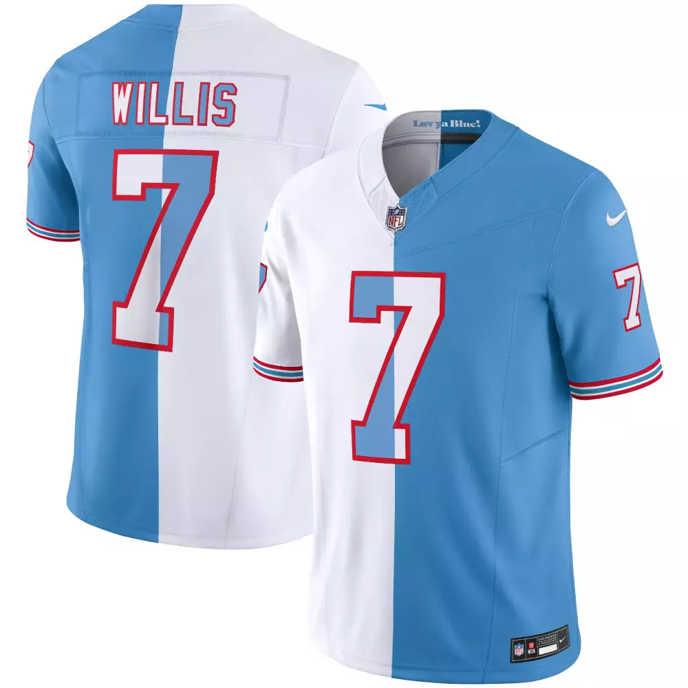 Willis 7 New York Giants 2023 Men’s All Stitched Vapor Jersey | Light Blue White Fan Gear for Men, Women & You
