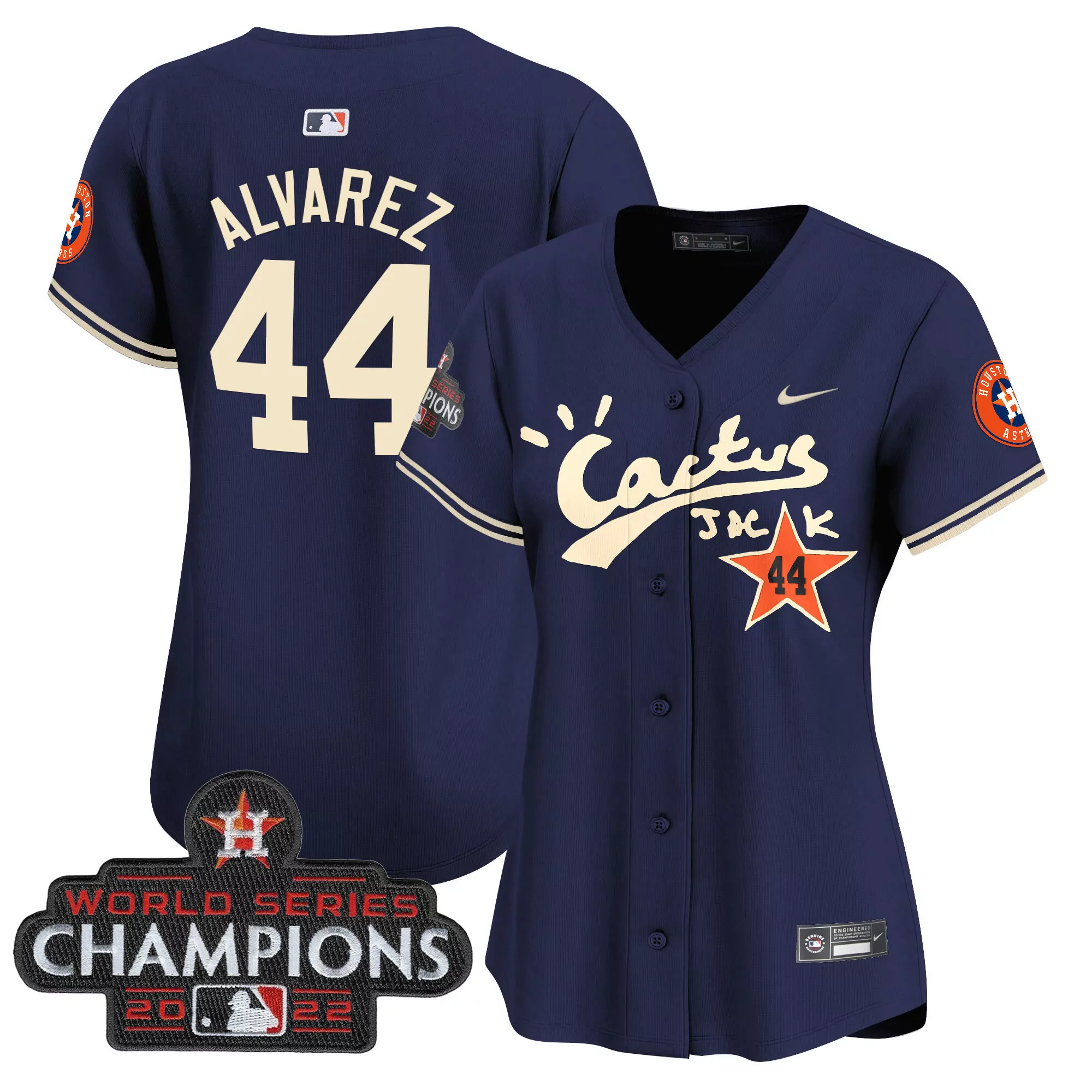 yordan alvarez 44 houston astros 2022 women s all stitched vapor jersey world series champions