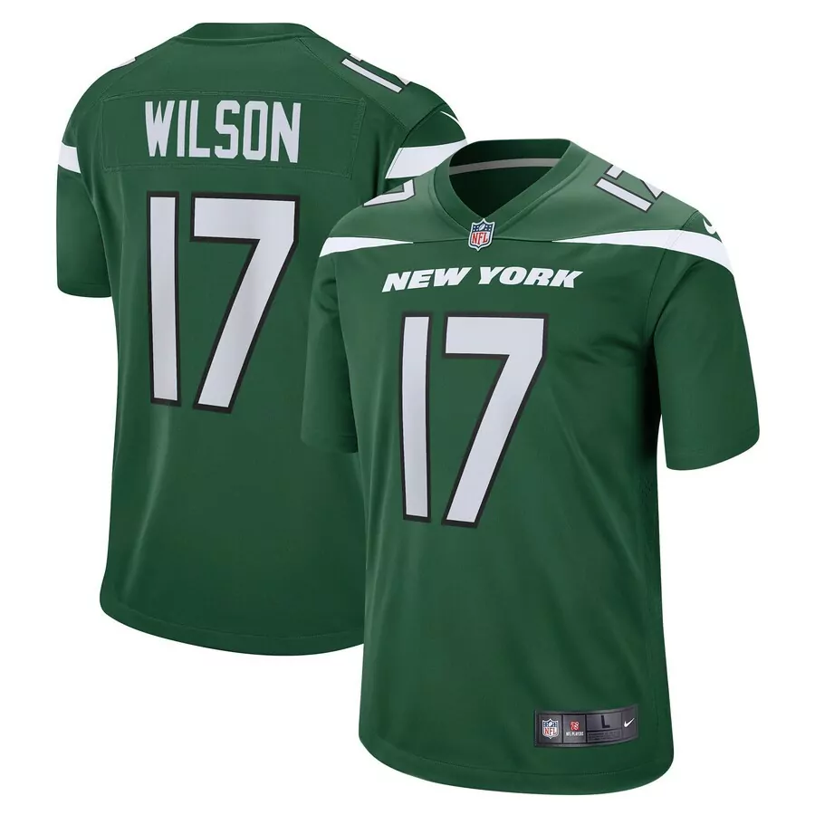 zach wilson 17 new york jets 2023 men s all stitched vapor jersey green 1