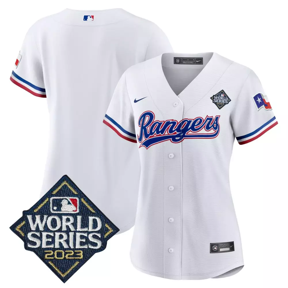 Texas Rangers 2023 White World Series Champions Jersey | Stitched Vapor Design | For Men, Women & Youth