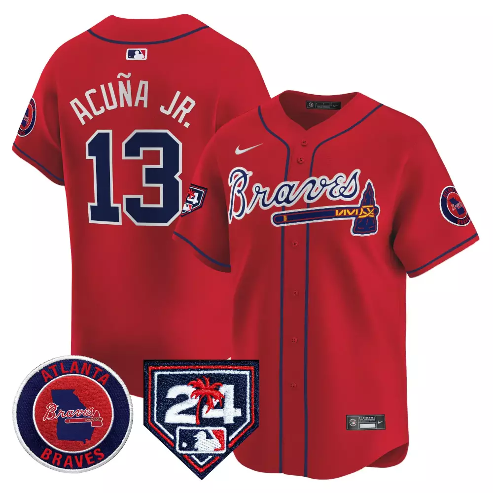 acua jr 13 atlanta braves 2024 independence day women s all stitched vapor jersey