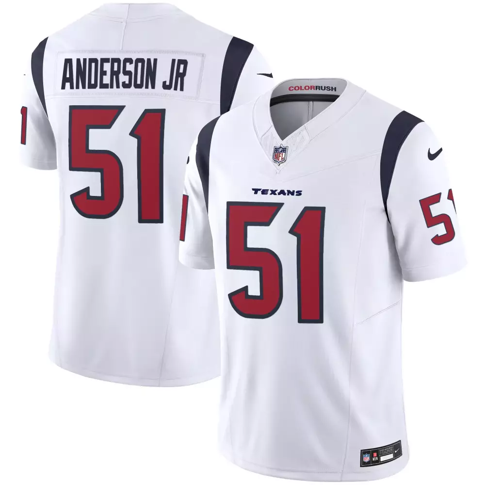 Anderson Jr. 51 Houston Texans White Stitched Jersey | 2023 AFC South Champions | Limited Edition Fan Gear for Men, Women & Youth