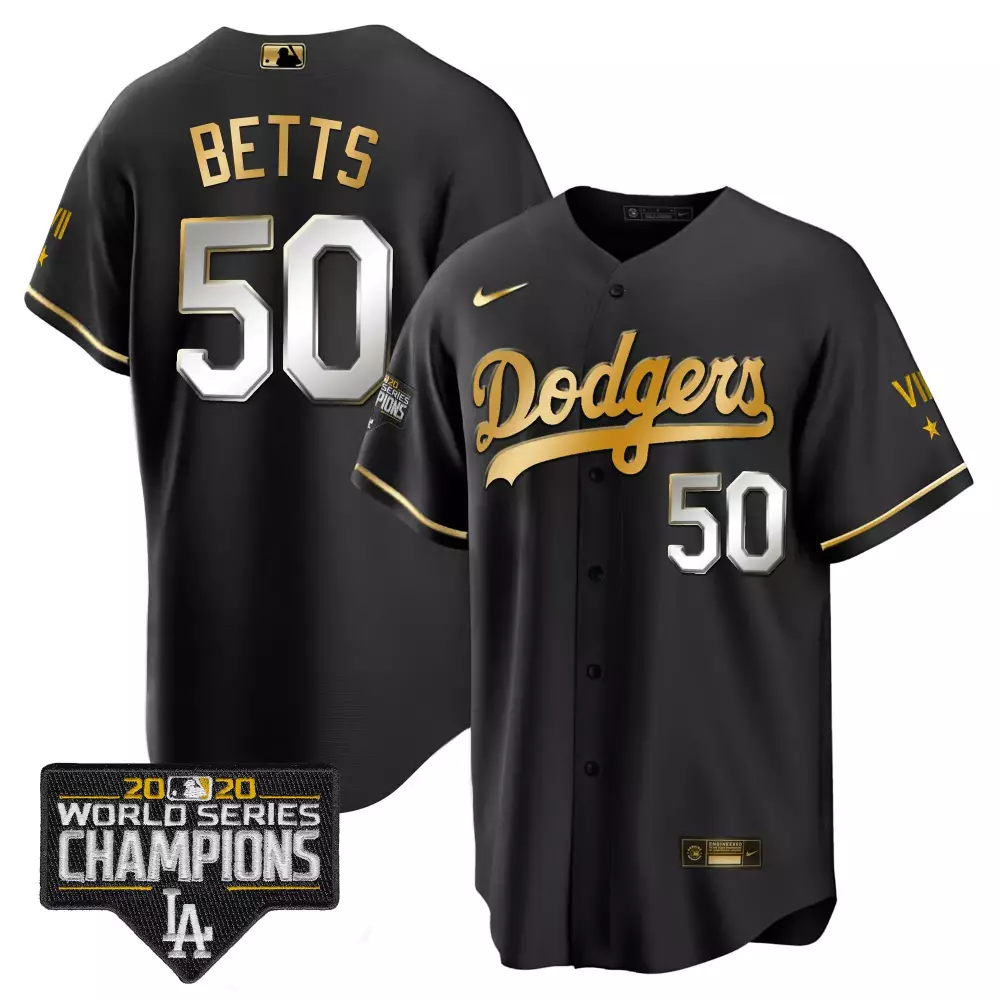 betts 50 los angeles dodgers 2020 men s all stitched vapor jersey black champions edition