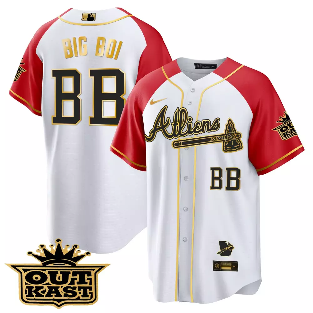 Big Boi Atlanta 2023 Outkast Edition Stitched Vapor Jersey | Red & White | Limited Edition Fan Gear | For Men, Women & Youth